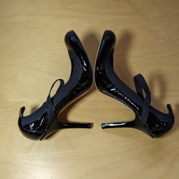 BCBG  MAXAZRIA SIZE 8 ballerine shoes with heels, leather, GREAT USED CONDITION - Picture 4 of 8